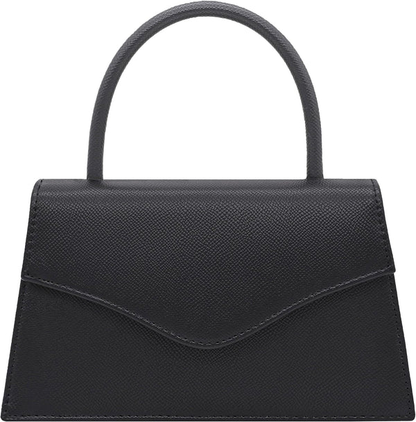 Patent Leather Top-Handle Evening Clutch