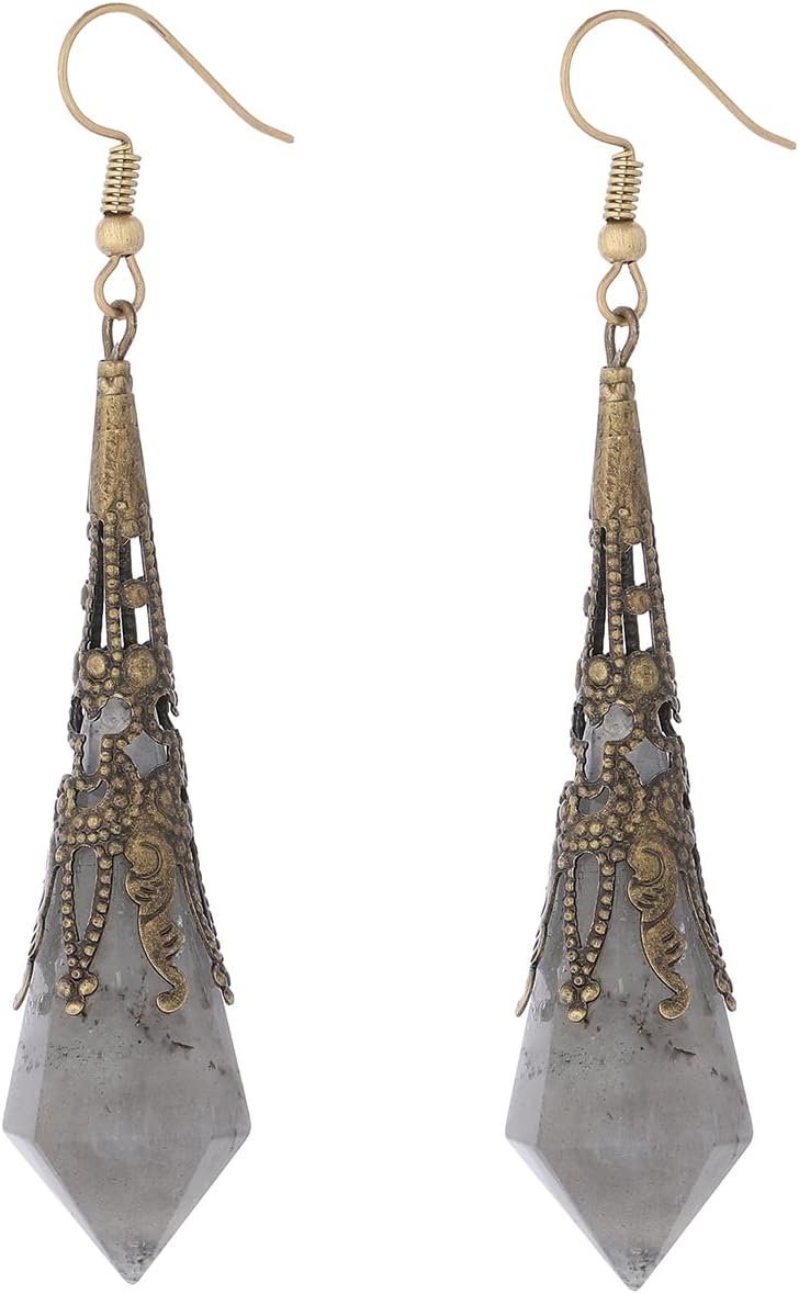 Boho Natural Stone Dangle Drop Earrings