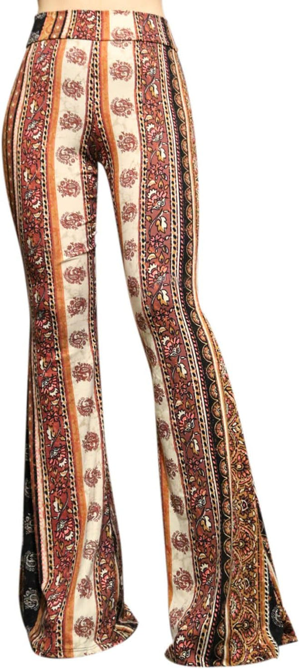 Women's High Waist Wide Leg Long Palazzo Bell Bottom