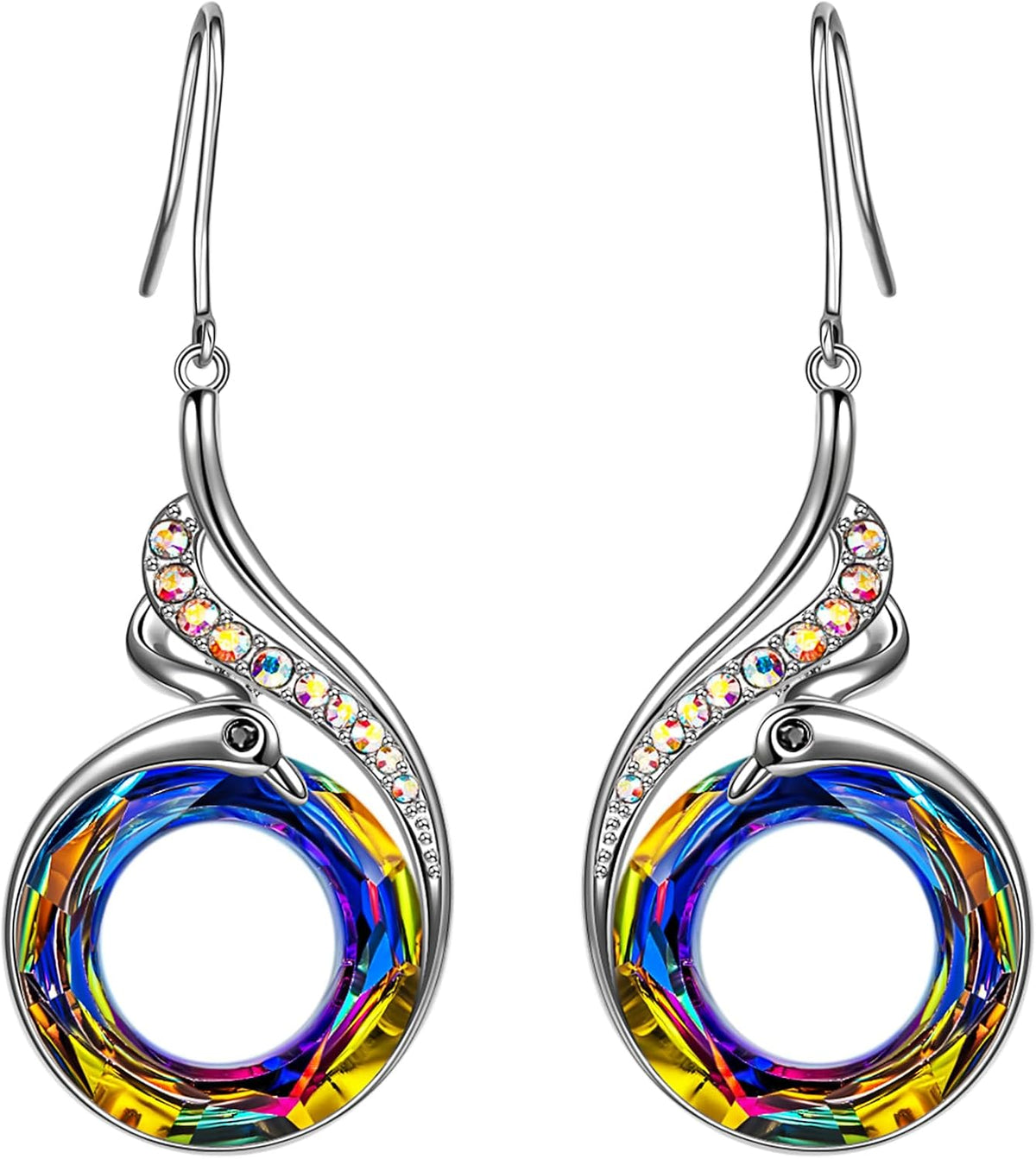 Kate Lynn Rise From the Ashes Phoenix Dangle Earrings, Crystal from Austria