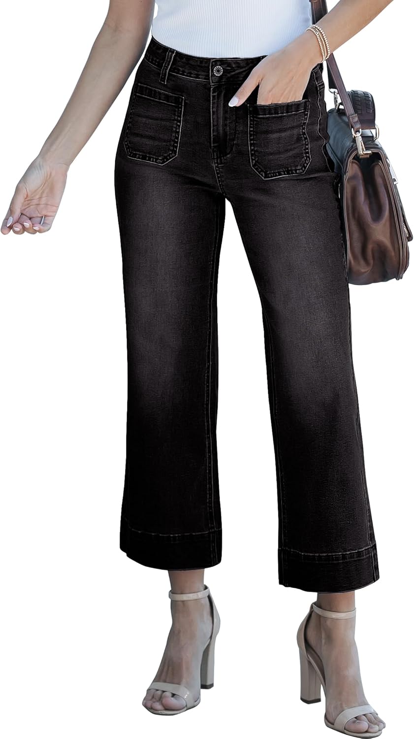 Luvamia Wide Leg Jeans For Women Trendy High Waisted Flare Jeans