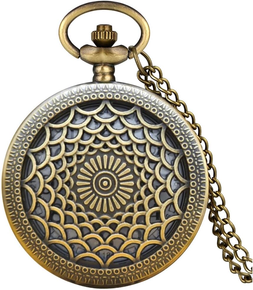 Vintage Quartz Pocket Watches for Men with Chains Pendant Pocket Watch