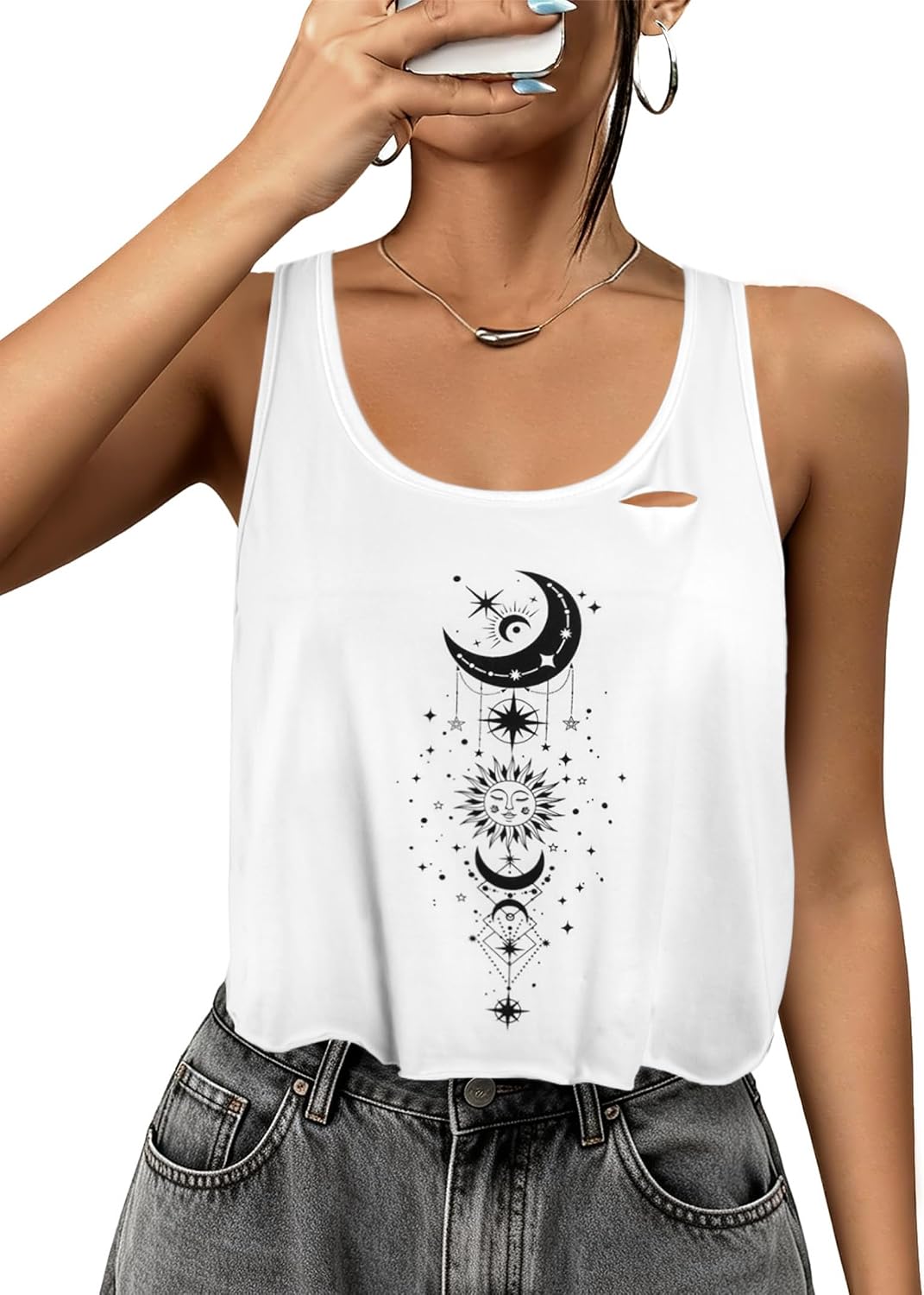 Remidoo Crop Tops for Women Casual Cropped Tank Top Summer Sleeveless Shirts