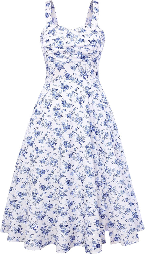 Belle Poque Women's Vintage Midi Tea Party Cocktail Dress