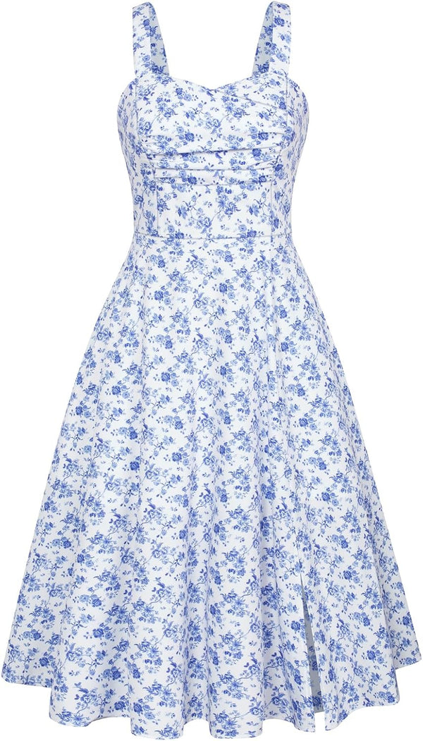 Vintage Midi Tea-Party A-Line Sundress