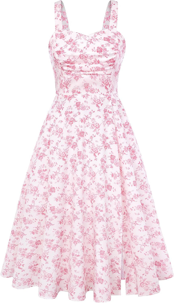 Belle Poque Women's Vintage Midi Tea Party Cocktail Dress