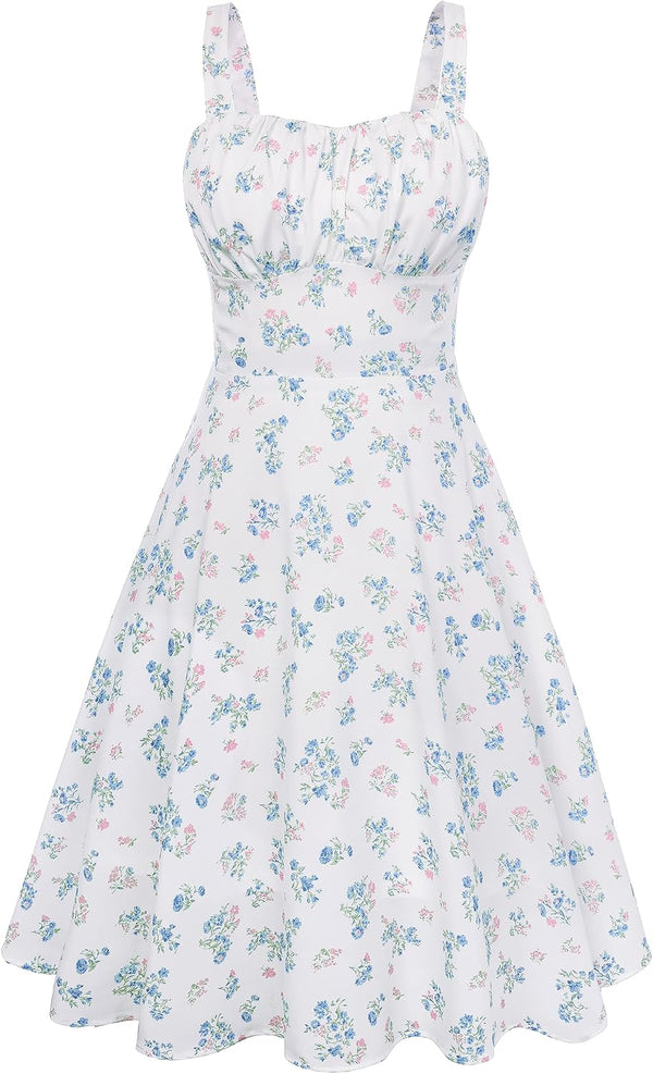 Belle Poque Womens Vintage A-line Midi Cocktail Party Dress
