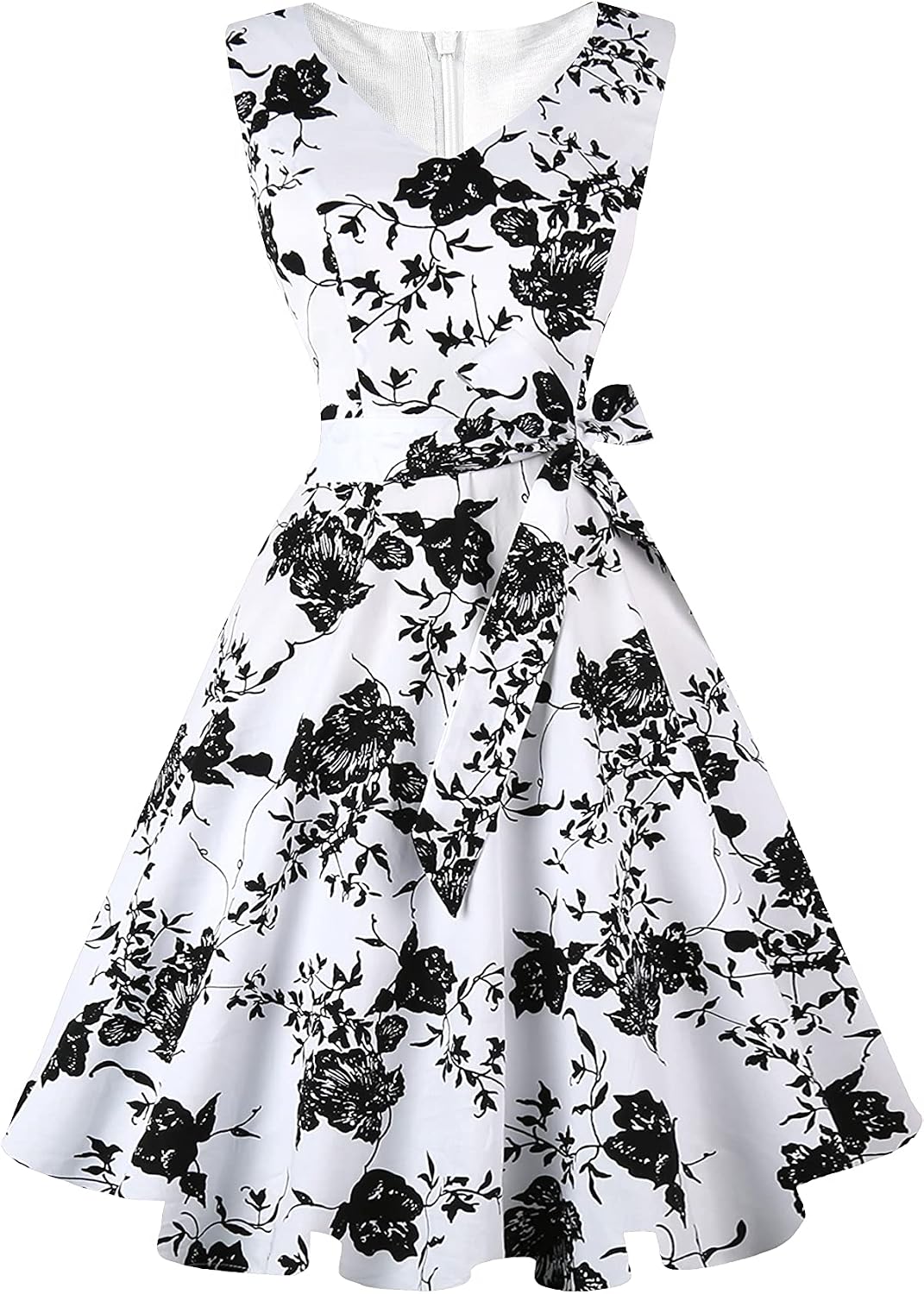Dressever Women's 50s 60s Vintage Sleeveless Dress | Cocktail Party Dress with Pockets;Anniversary dress;Halloween dress;Christmas dress;Work dress Secondary image