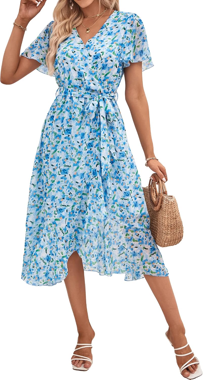 PRETTYGARDEN Women's Summer Floral Boho Maxi Dress
