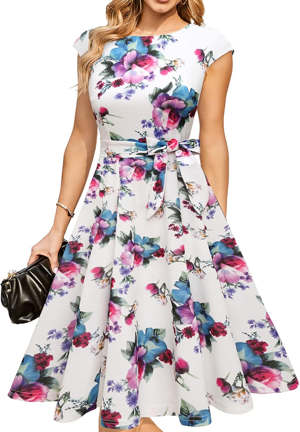 DRESSTELLS Women's Cocktail Dresses, Formal Wedding Guest Church Dress