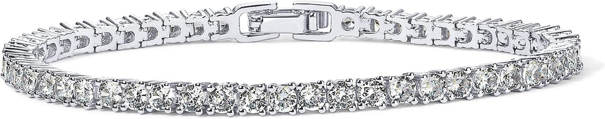 PAVOI 14K Gold Plated 3mm Cubic Zirconia Classic Tennis Bracelet | Gold Bracelets for Women