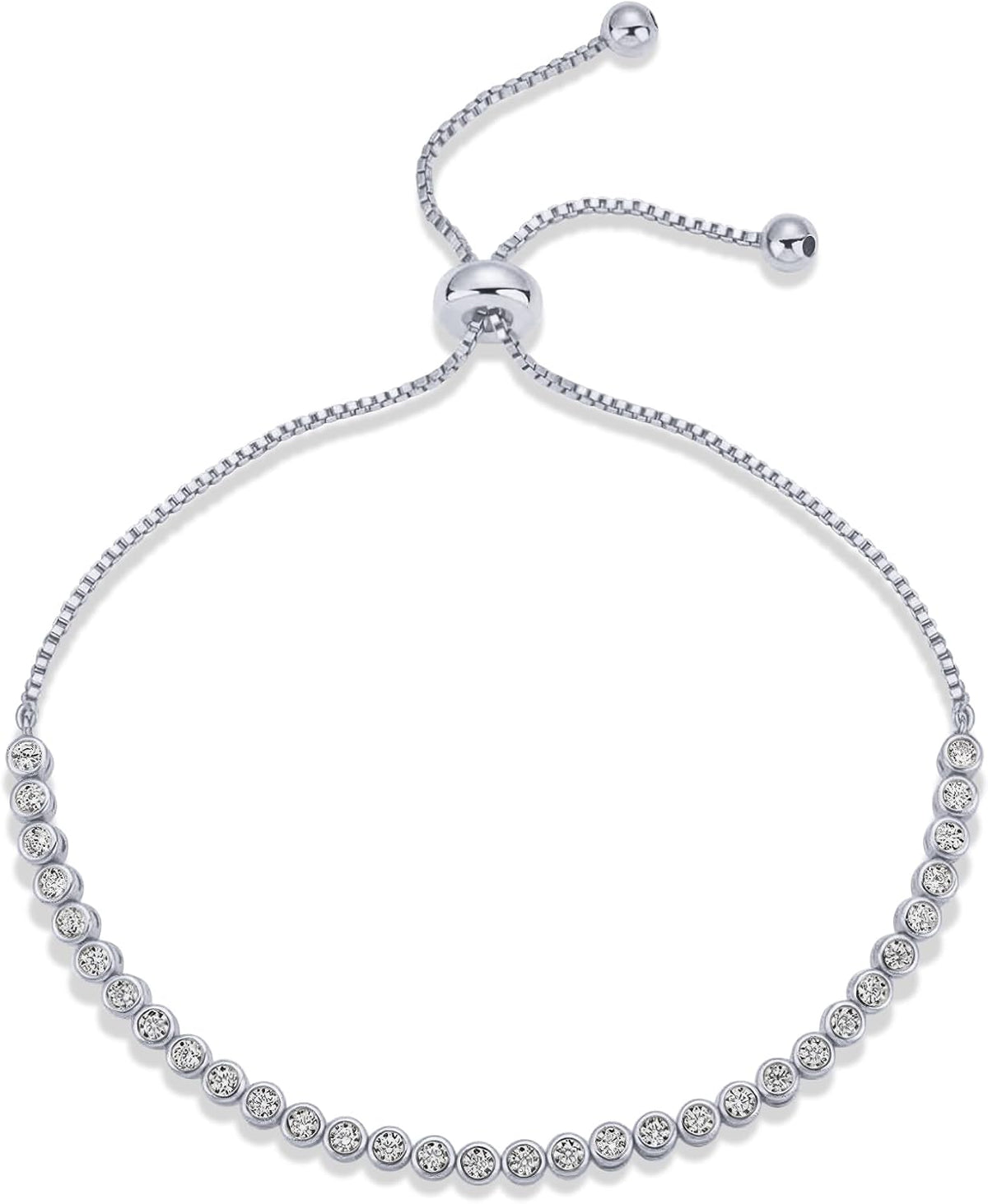 PAVOI Tennis Bracelets for Women, 14K Gold Plated Adjustable CZ Bracelet