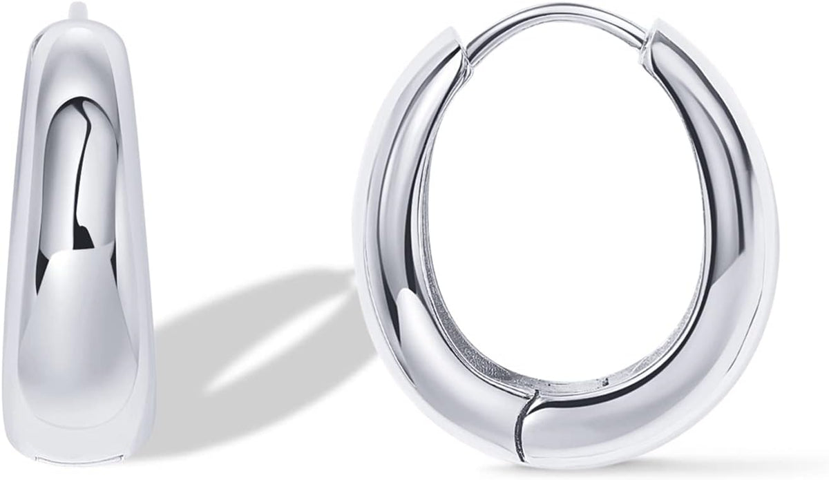 PAVOI Gold Hoop Earrings for Women, 14K Gold Plated Small Chunky Hoops