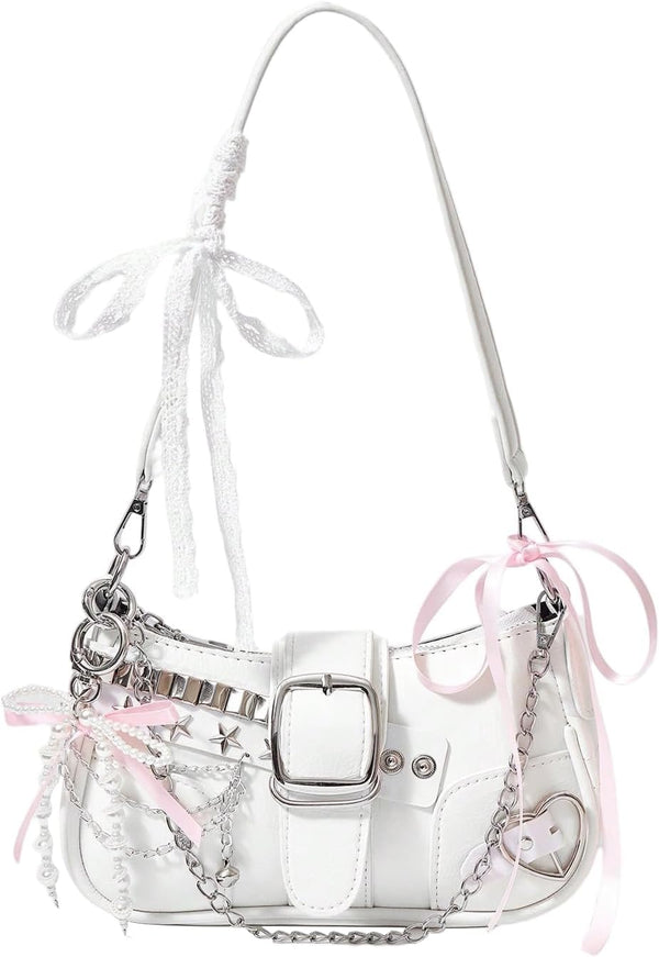 Women's Y2K Star Embroidery Shoulder Bag