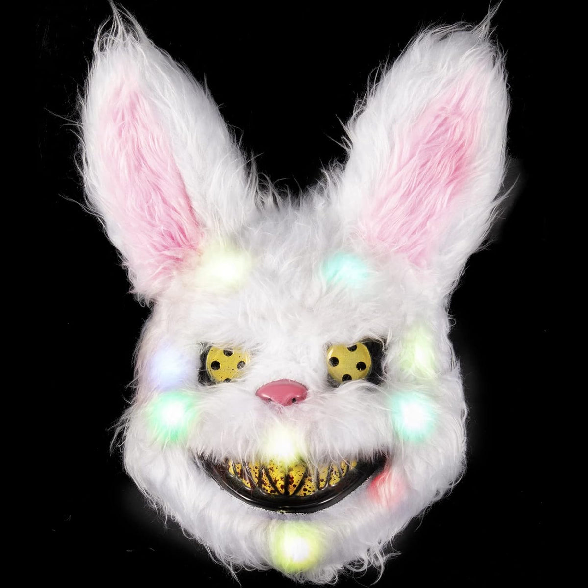 BESSEEK Halloween Scary Mask Bear Rabbit Bunny Mask, Bloody Plush Animal Head Mask, Cosplay Costume Props Halloween Party