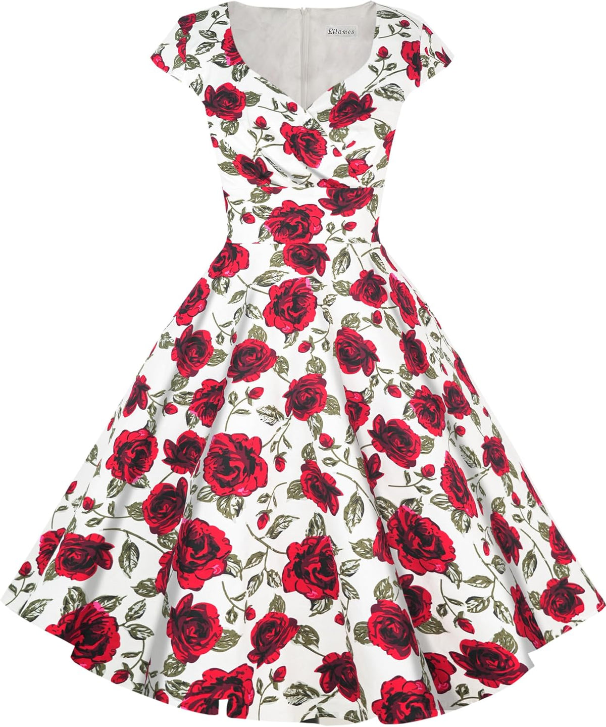 1950s Retro Vintage Elegant Dress with Pockets