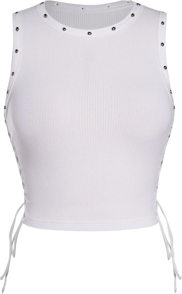 SOLY HUX Women's Tank Tops Y2K Summer Going Out Crop Top Concert Outfits