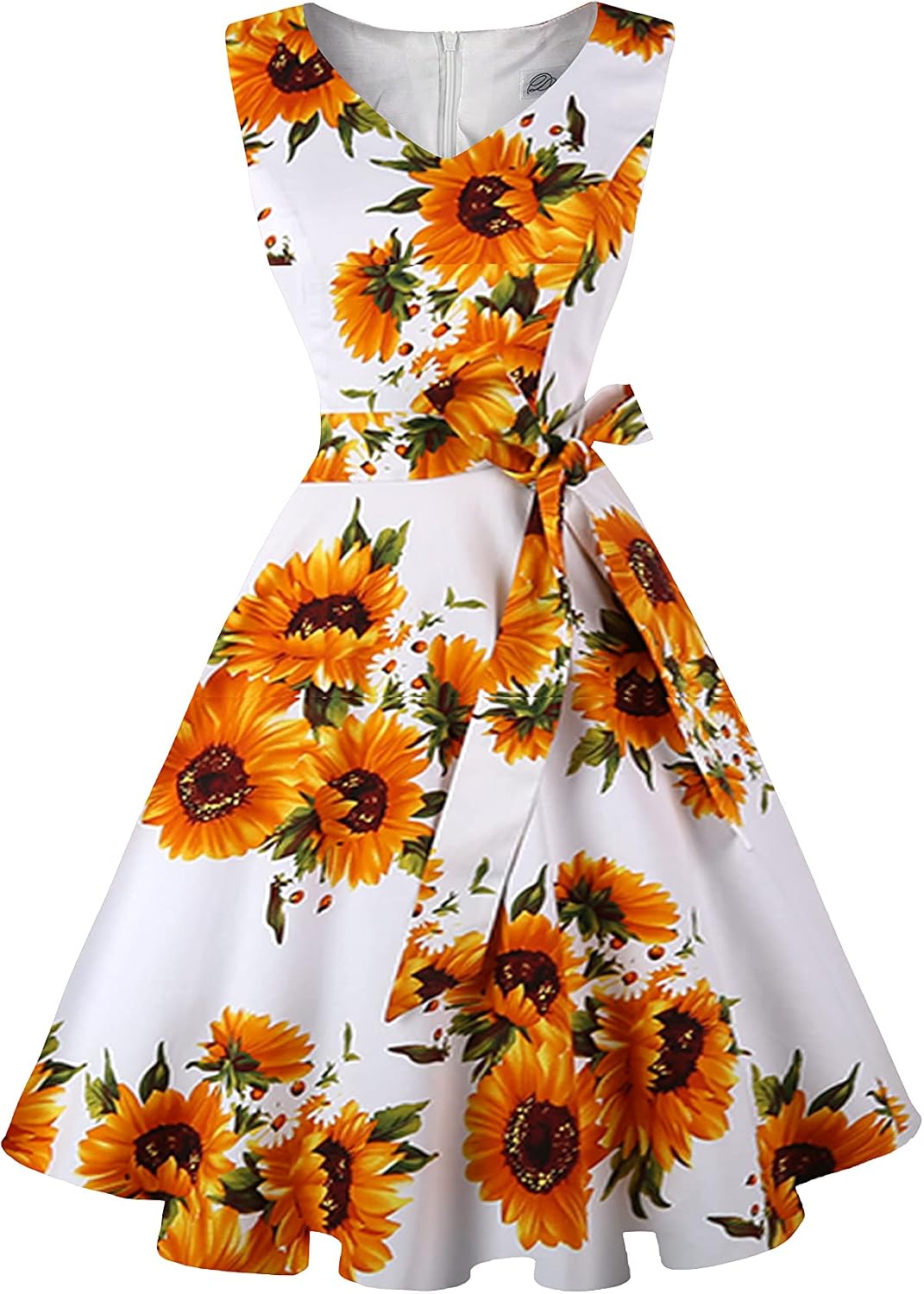 Dressever Women's 50s 60s Vintage Sleeveless Dress | Cocktail Party Dress with Pockets;Anniversary dress;Halloween dress;Christmas dress;Work dress