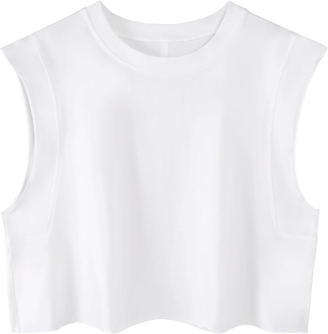 Remidoo Crop Tops for Women Casual Cropped Tank Top Summer Sleeveless Shirts