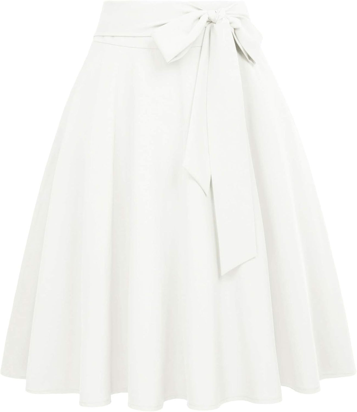 Belle Poque Women's High Waist A-Line Pockets Skirt Skater Flared Midi Skirt Vinage Skirt