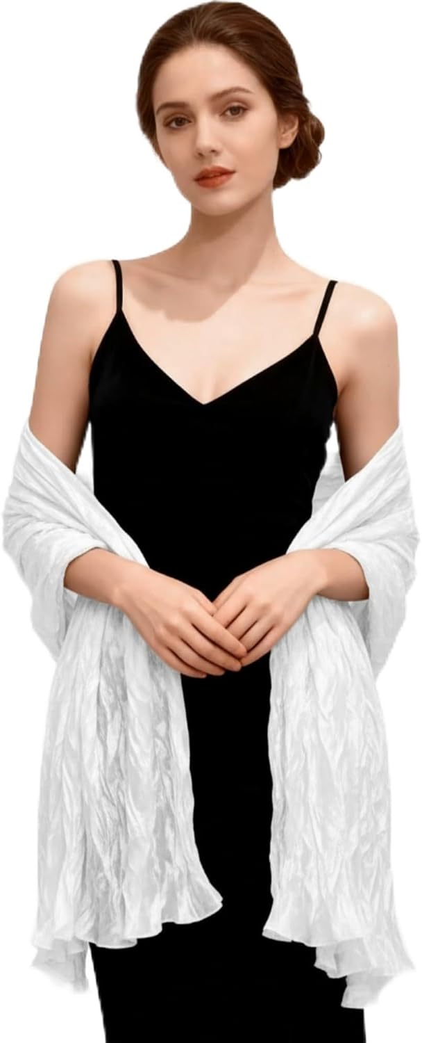 Geyoga Women Crushed Velvet Shawl Wrap Evening Dresses