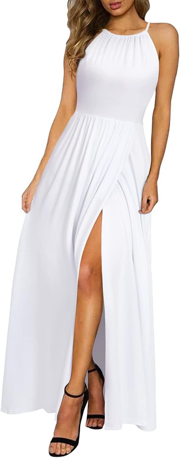 KILIG Women's Summer Floral Beach Flowy Split Maxi Long Dresses