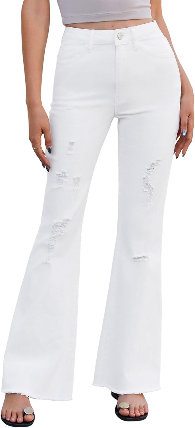 Peihot Vintage Bell Bottoms Flare Jeans For Women 90s High Waist