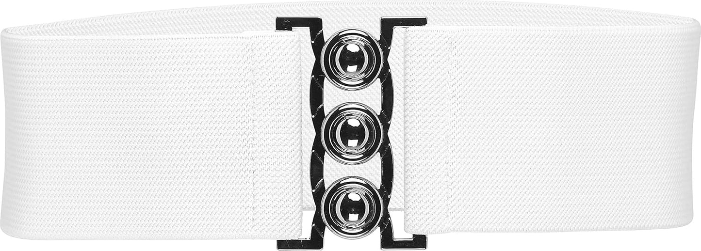 Blackbutterfly Wide Elastic Waist Cinch Stretch Waistband Retro Clasp
