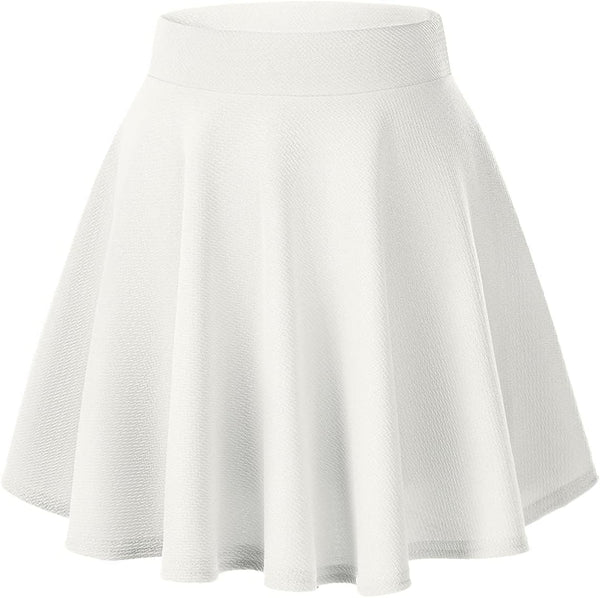 Urban CoCo Women's Basic Versatile Stretchy Flared Casual Mini Skater Skirt