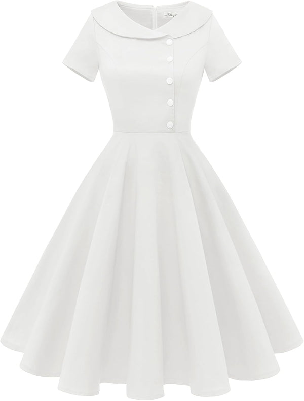 Wedtrend Women's 1950s Vintage Audrey Hepburn Style Cocktail Swing Dresses