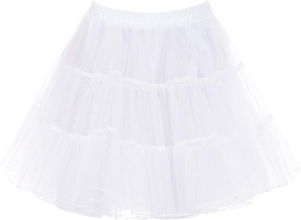 Women's 50s Vintage Petticoat A-line Underskirt Crinoline Rockabilly Tutu Skirt S-3XL
