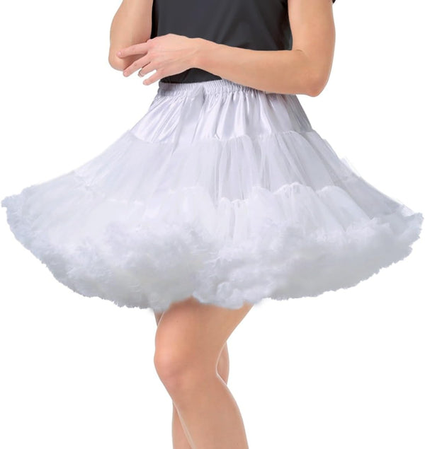 Women's High-Waist Mesh Tulle Petticoat Underskirt — Fluffy Ballet Tutu
