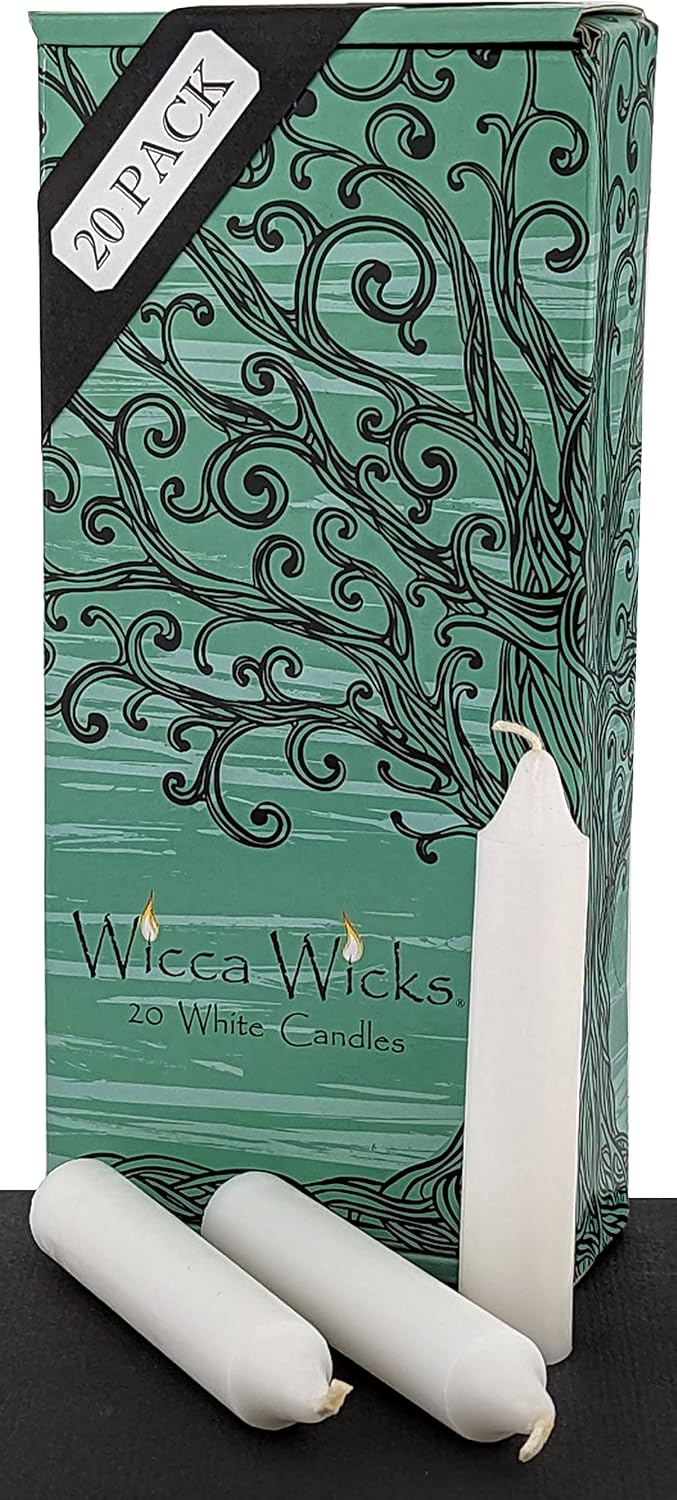 20 Black Candles | 4 inches Tall & 3/4 inch Diameter | Witchcraft Supplies for Your Personal Wiccan Altar, Spells, Charms & Rituals | Witchy Room Decor | Taper Candlesticks (Black)