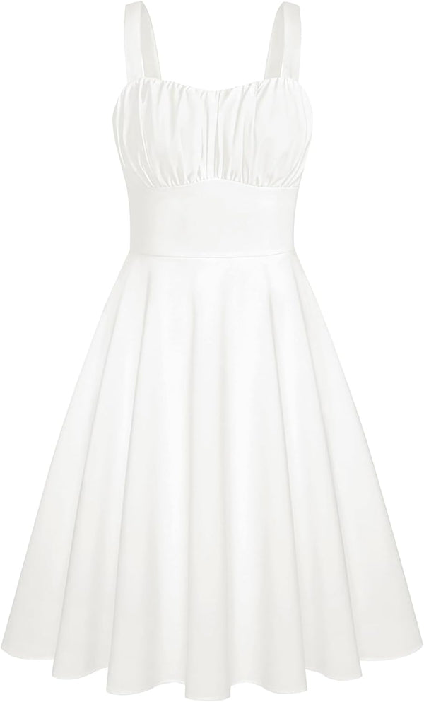Belle Poque Womens Vintage A-line Midi Cocktail Party Dress