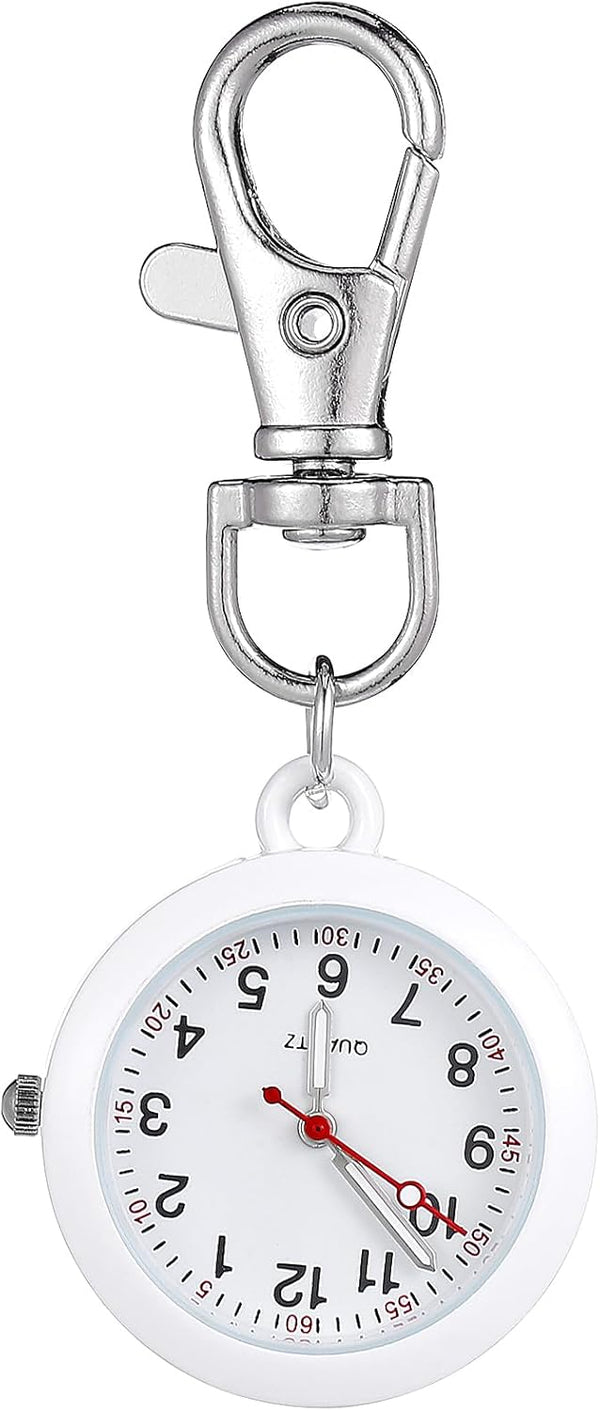 Homoyoyo Clip On Pocket Watch: Nurse Glow Pointer Watch with Clip and