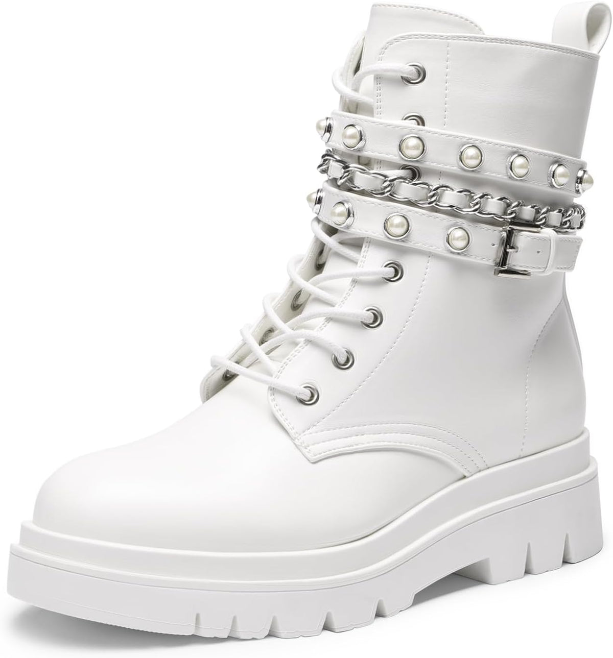 DREAM PAIRS Women's Combat Boots Lace Up Ankle Booties Shoes
