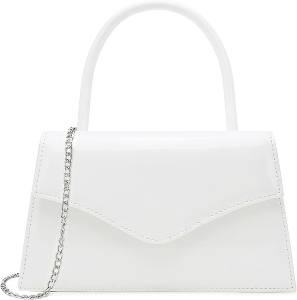 Patent Leather Top-Handle Evening Clutch