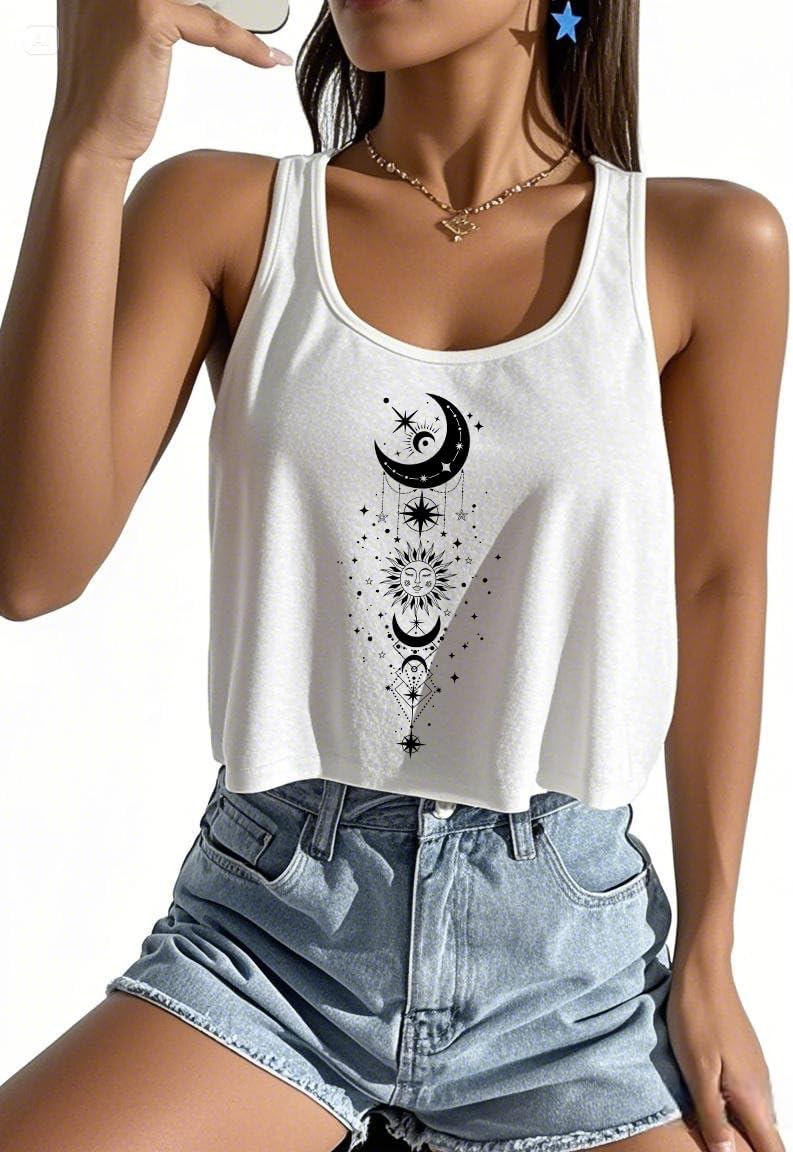 Remidoo Crop Tops for Women Casual Cropped Tank Top Summer Sleeveless Shirts