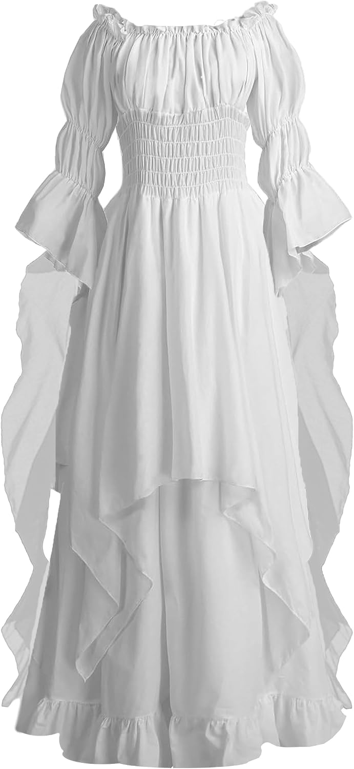 GOLDSTITCH Women's Victorian Dress Renaissance Medieval Costume Gothic Witch Dress for Women