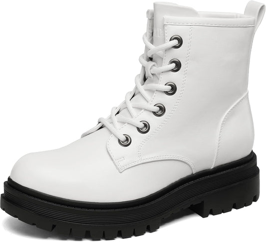 DREAM PAIRS Women's Combat Boots Lace-up Ankle Boots