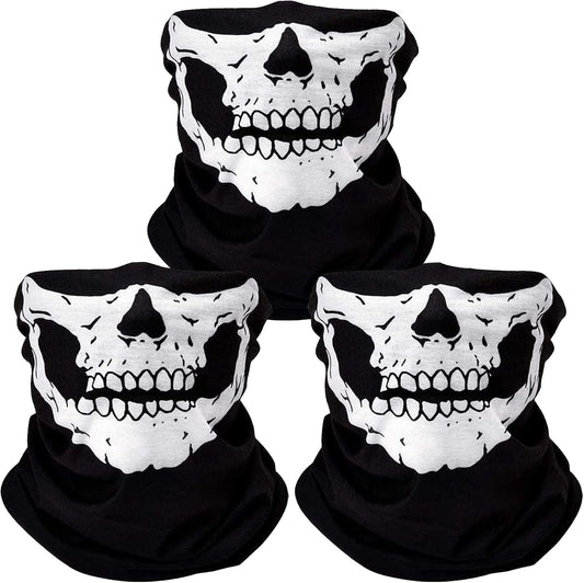 ZKSM 3Pcs Breathable Face Masks Skull Mask Seamless Balaclava Mask Headwear Scarf