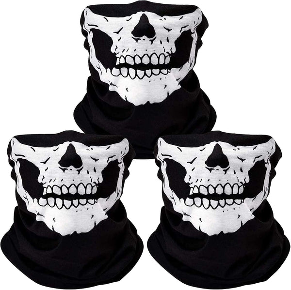 ZKSM 3Pcs Breathable Face Masks Skull Mask Seamless Balaclava Mask Headwear Scarf