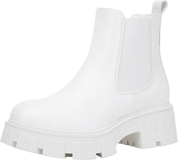 Women's Chelsea Combat Boots, Chunky Platform Ankle Boots