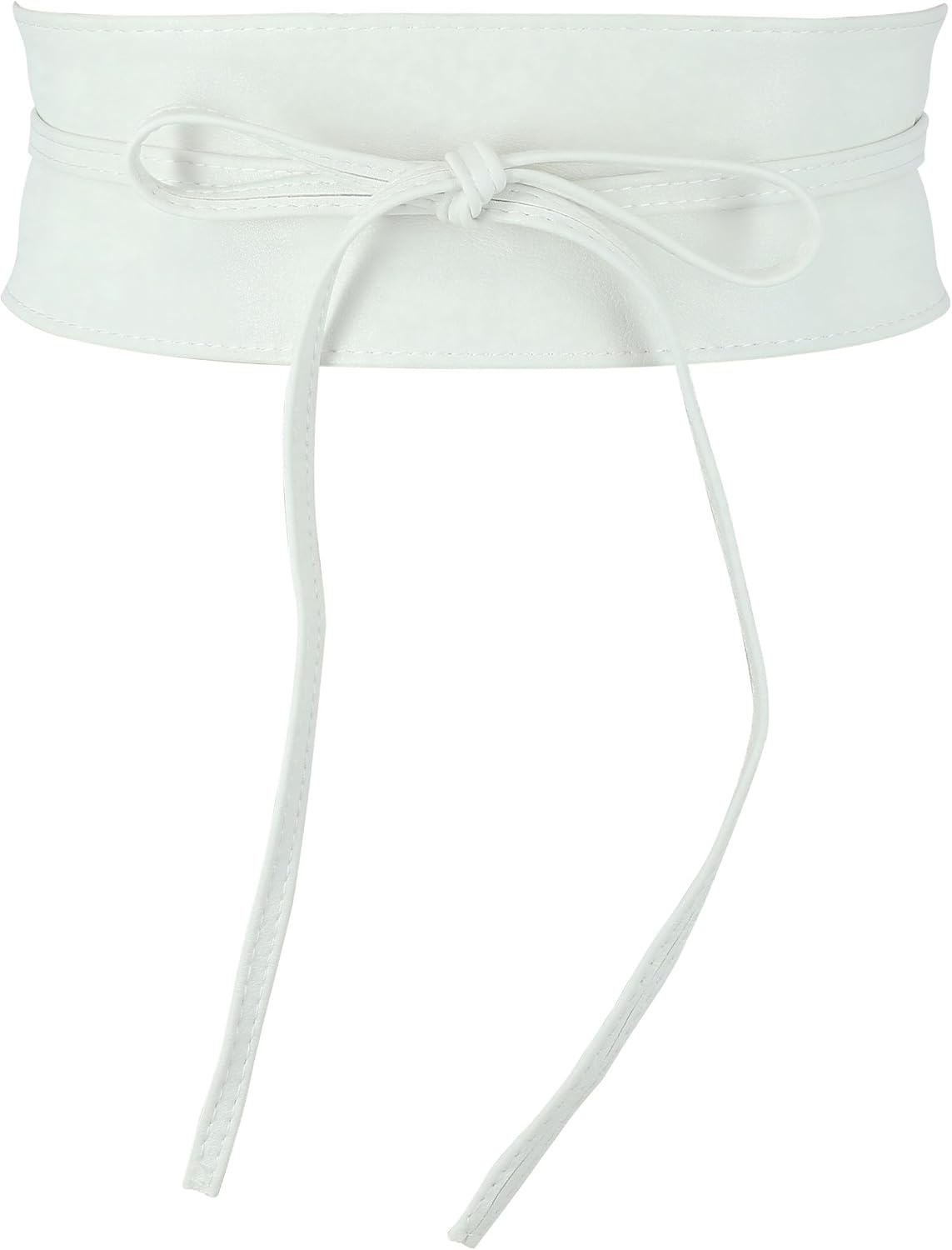 Woman Leatherette Waisband Obi Belt, Mica