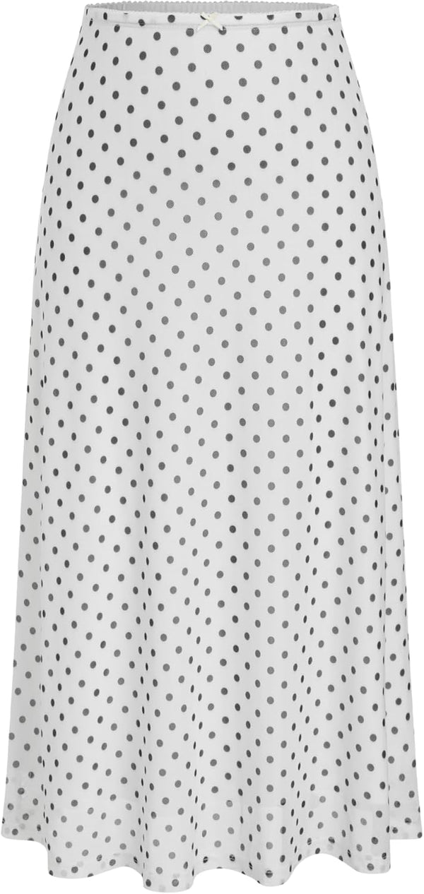 CIDER Womens Polka Dot Skirts Mesh High Waist Boho Flowy Long Midi Skirts