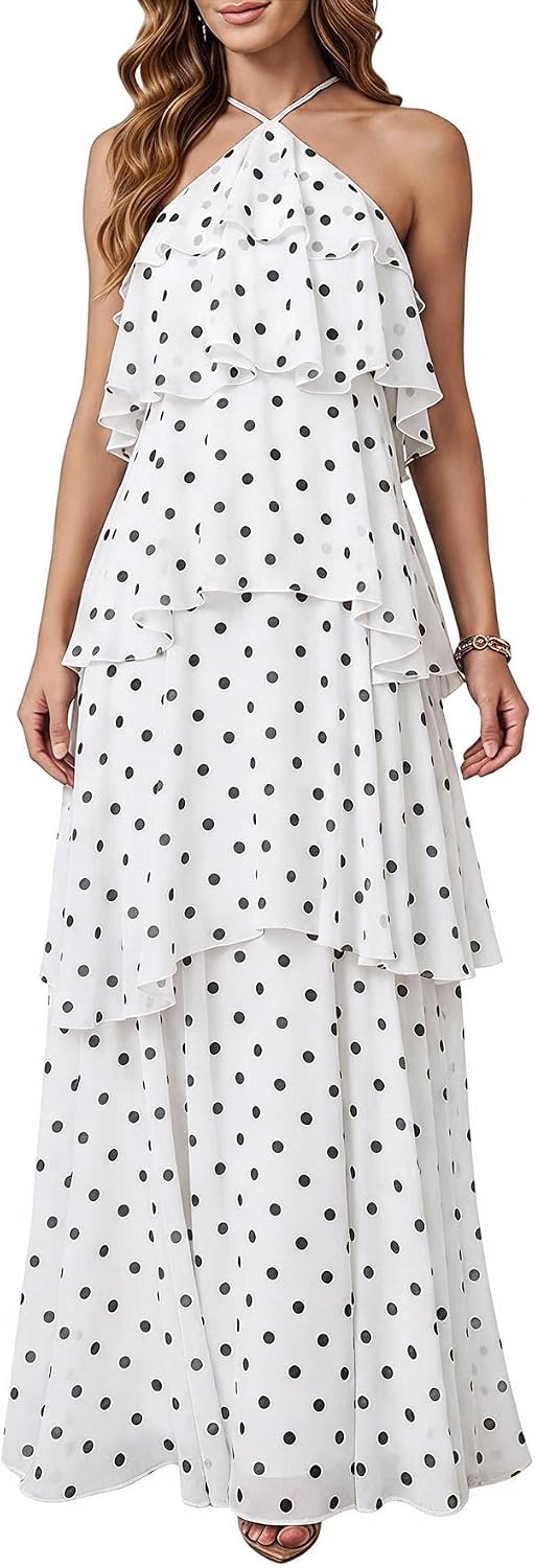 SOLY HUX Women's Wedding Guest Maxi Dress