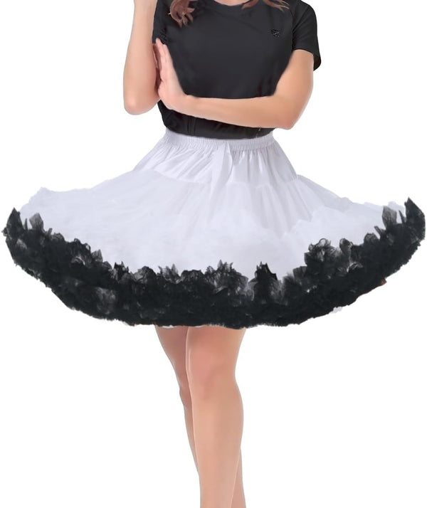 Women's High-Waist Mesh Tulle Petticoat Underskirt — Fluffy Ballet Tutu