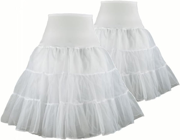 Women's 50s Vintage Petticoat 26" Crinoline Rockabilly Tutu Skirt Slip S-L…