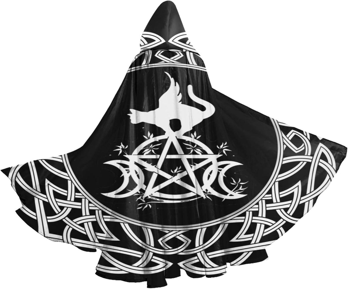 YETTA YANG Halloween Hooded Robe Cloak for Adult Men Women Christmas Hoodies Cape Cosplay Cosplay Costumes