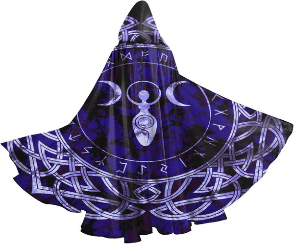 YETTA YANG Halloween Hooded Robe Cloak for Adult Men Women Christmas Hoodies Cape Cosplay Cosplay Costumes